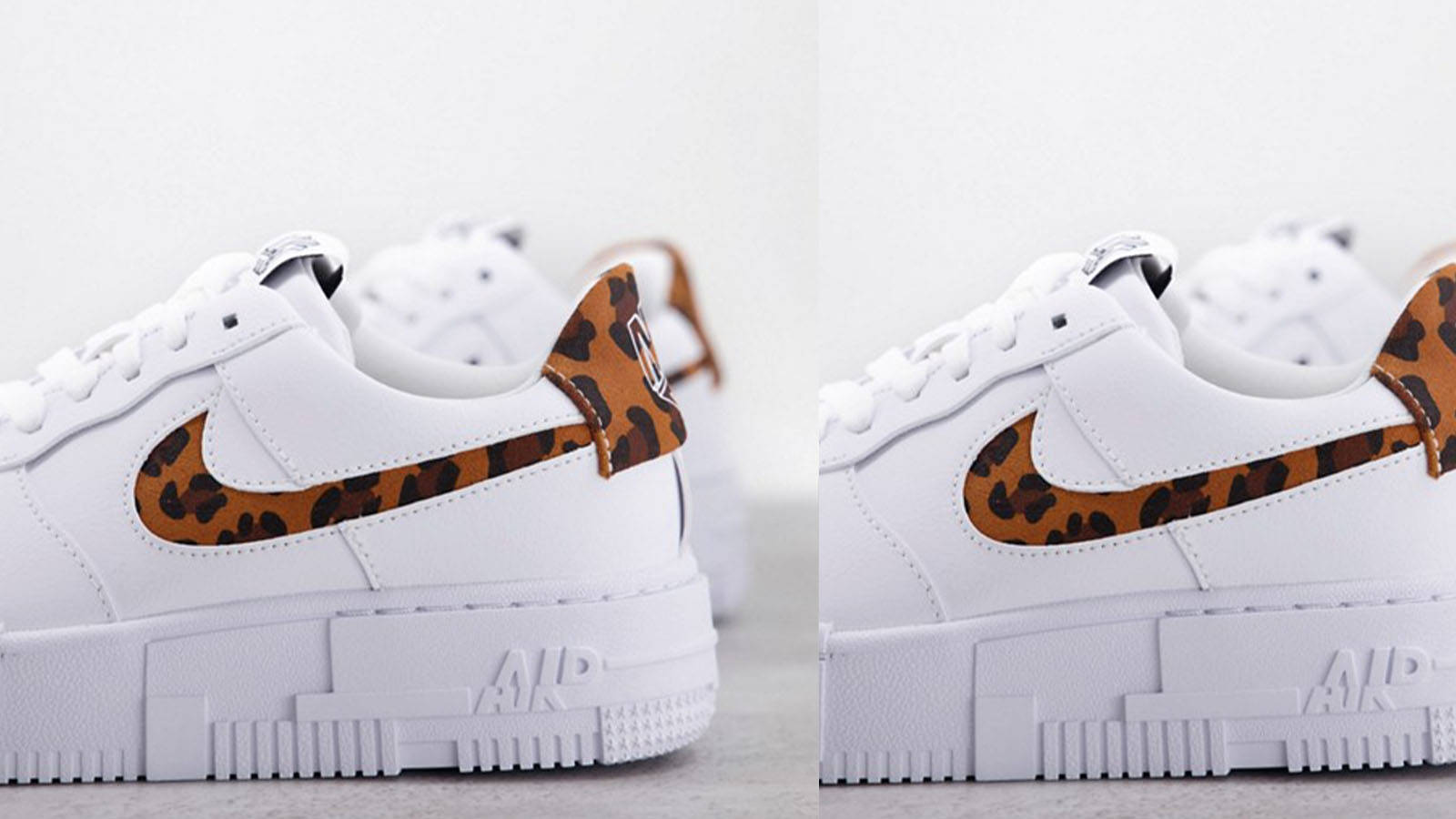 leopard swoosh nike air force 1 pixel