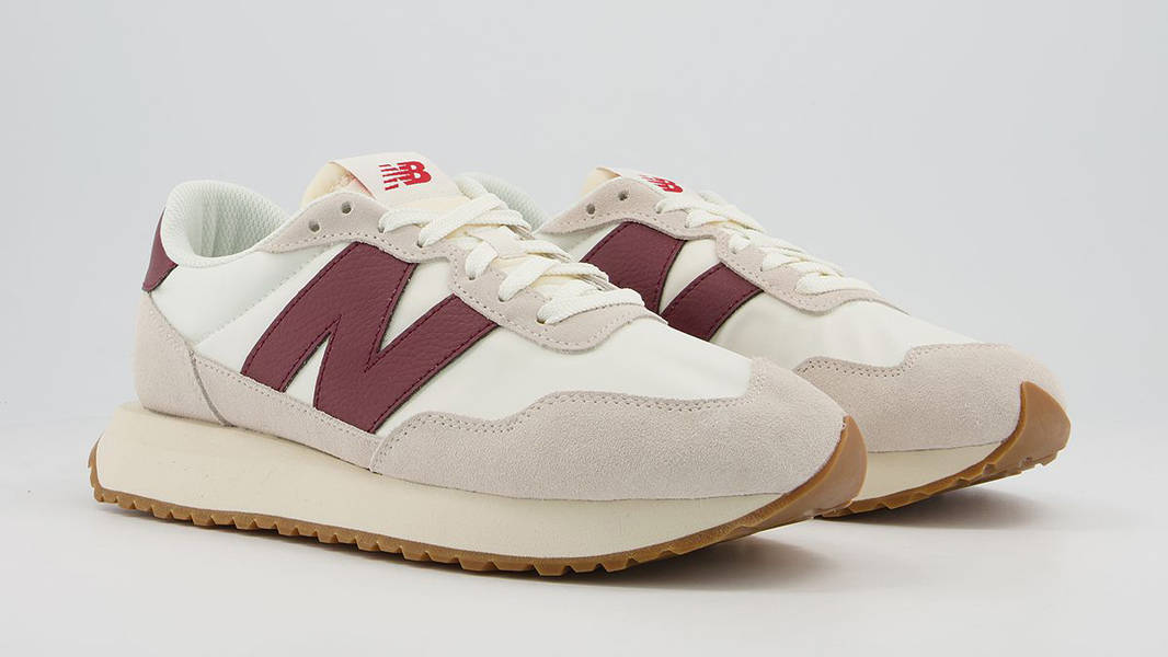 New Balance 237 Grey Burgandy