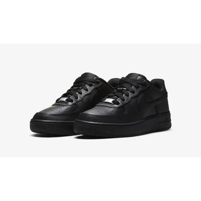Nike Air Force 1 (GS) Triple Black 314192 009 Size 4Y with BOX #393