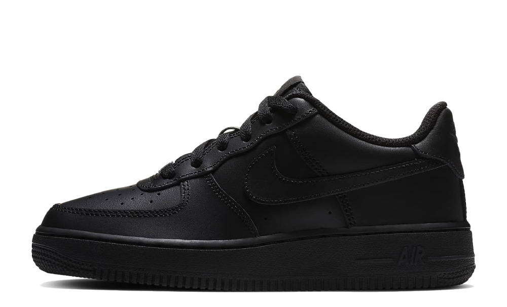 Nike Air Force 1 (GS) Triple Black 314192 009 Size 4Y with BOX #393