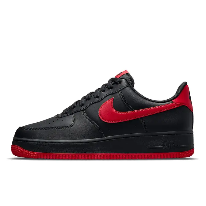 red bottom black air force 1