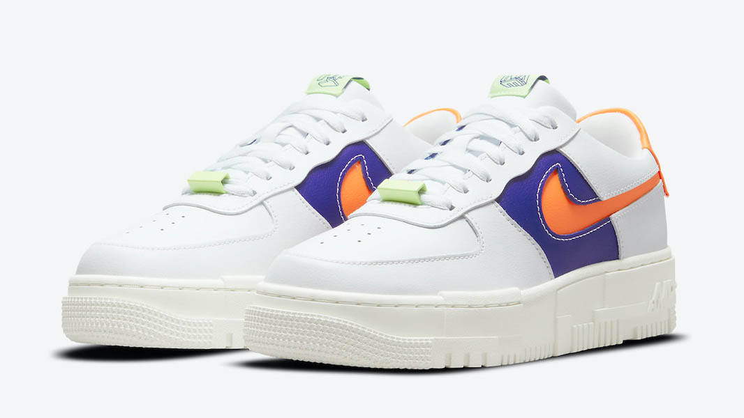 Nike Air Force 1 Pixel Laser Orange Barely Volt