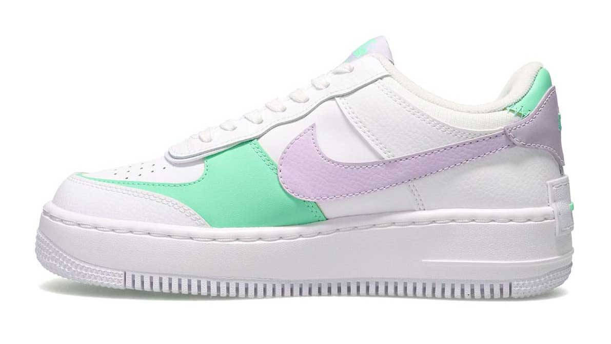 Nike Air Force 1 Shadow White Purple Green