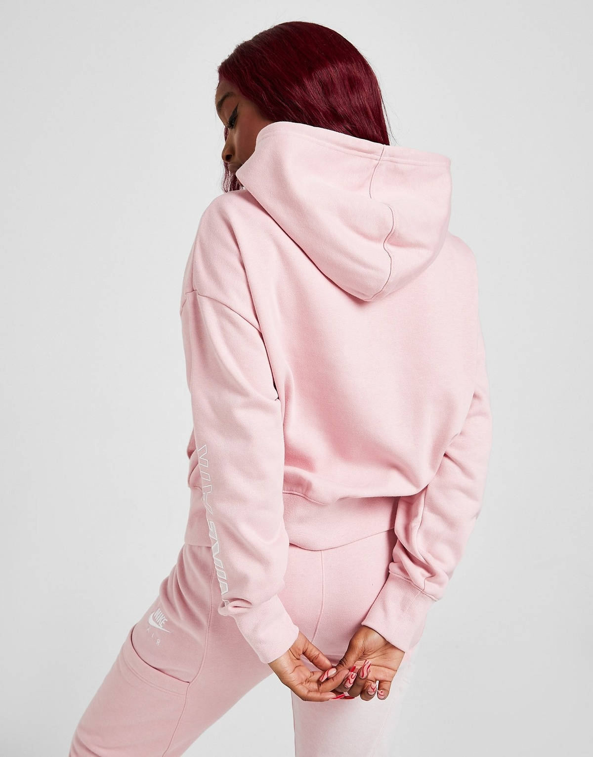 nike air full zip hoodie pink