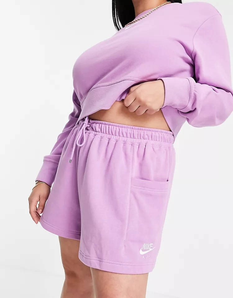 purple fleece nike shorts