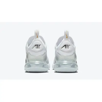 Nike air max 270 white sales metallic gold