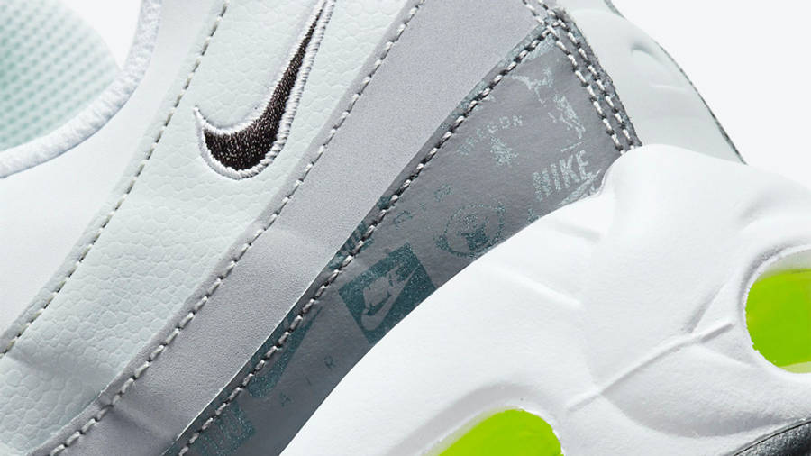 Nike Air Max 95 Grey Volt Logo Closeup