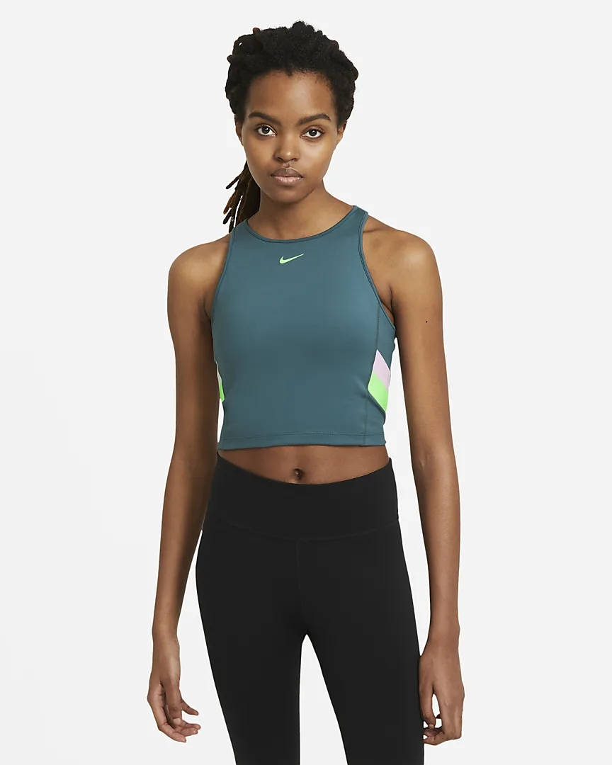 nike color block crop top