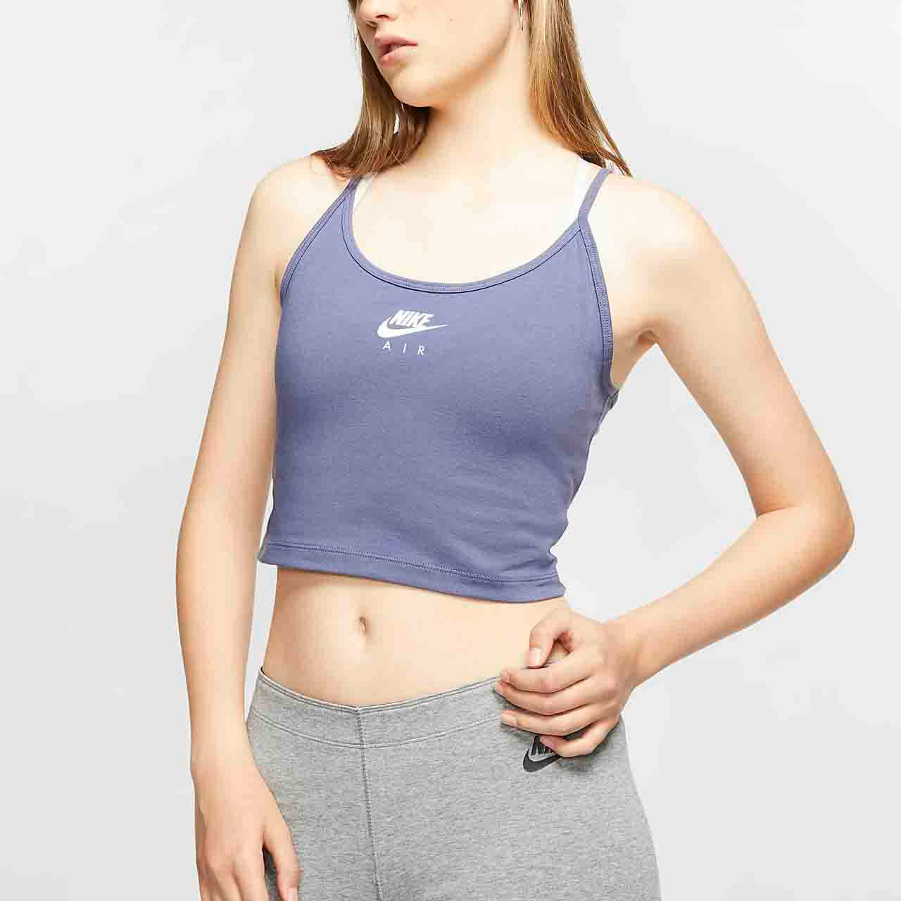 nike crop top blue