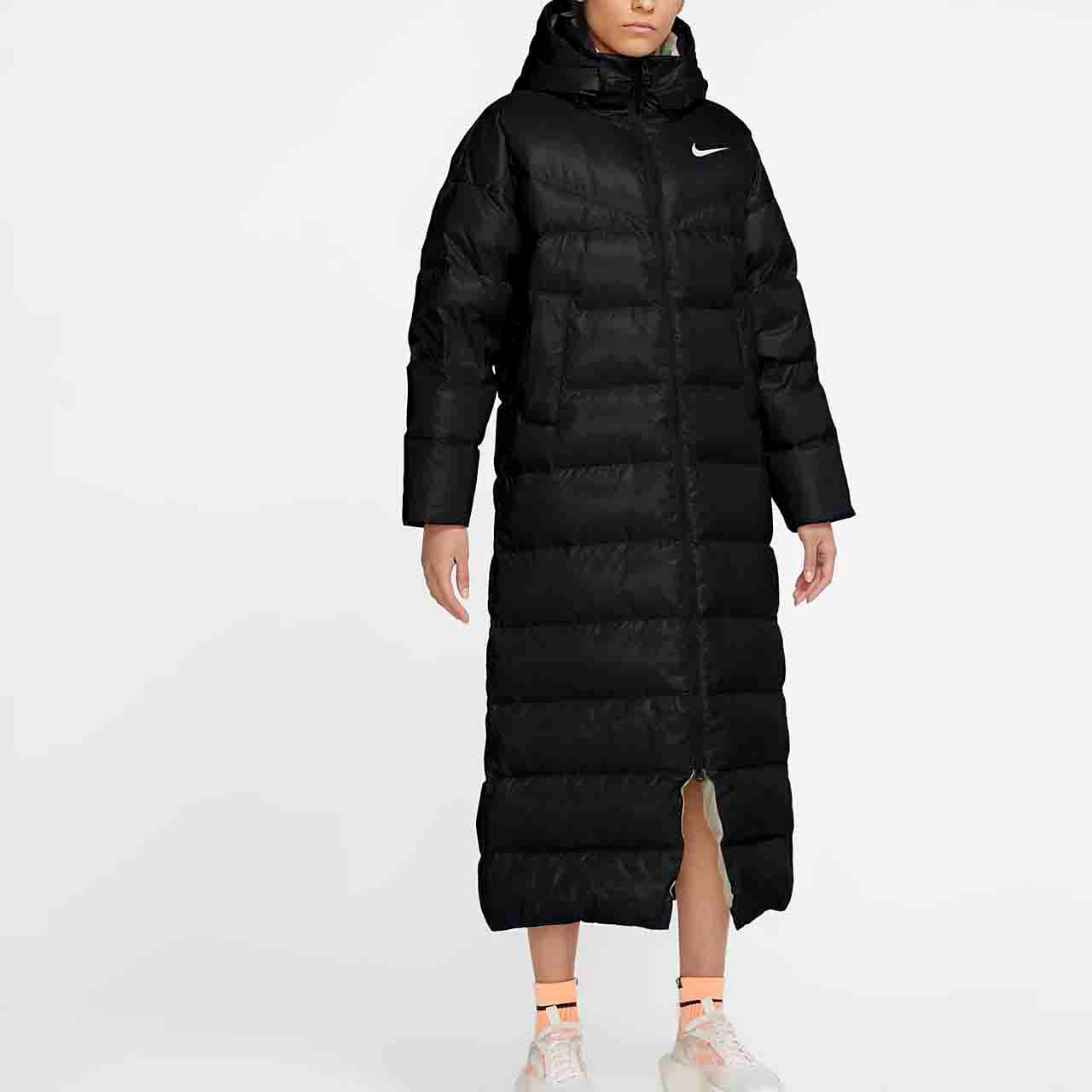 nike down coat black