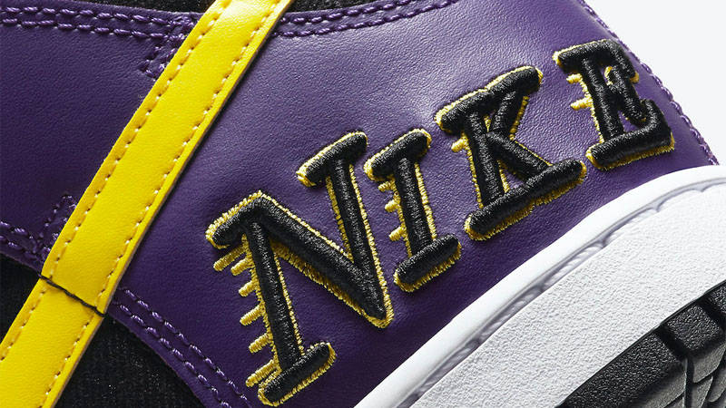 Nike Dunk High EMB Lakers | Raffles & Where To Buy | The Sole 
