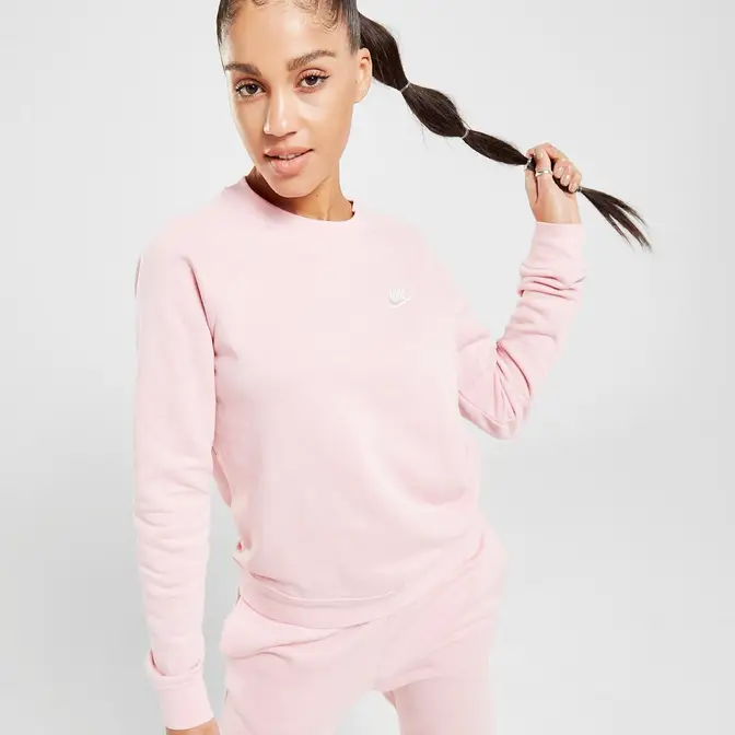 Nike essential crew sweatshirt dusty pink new arrivals