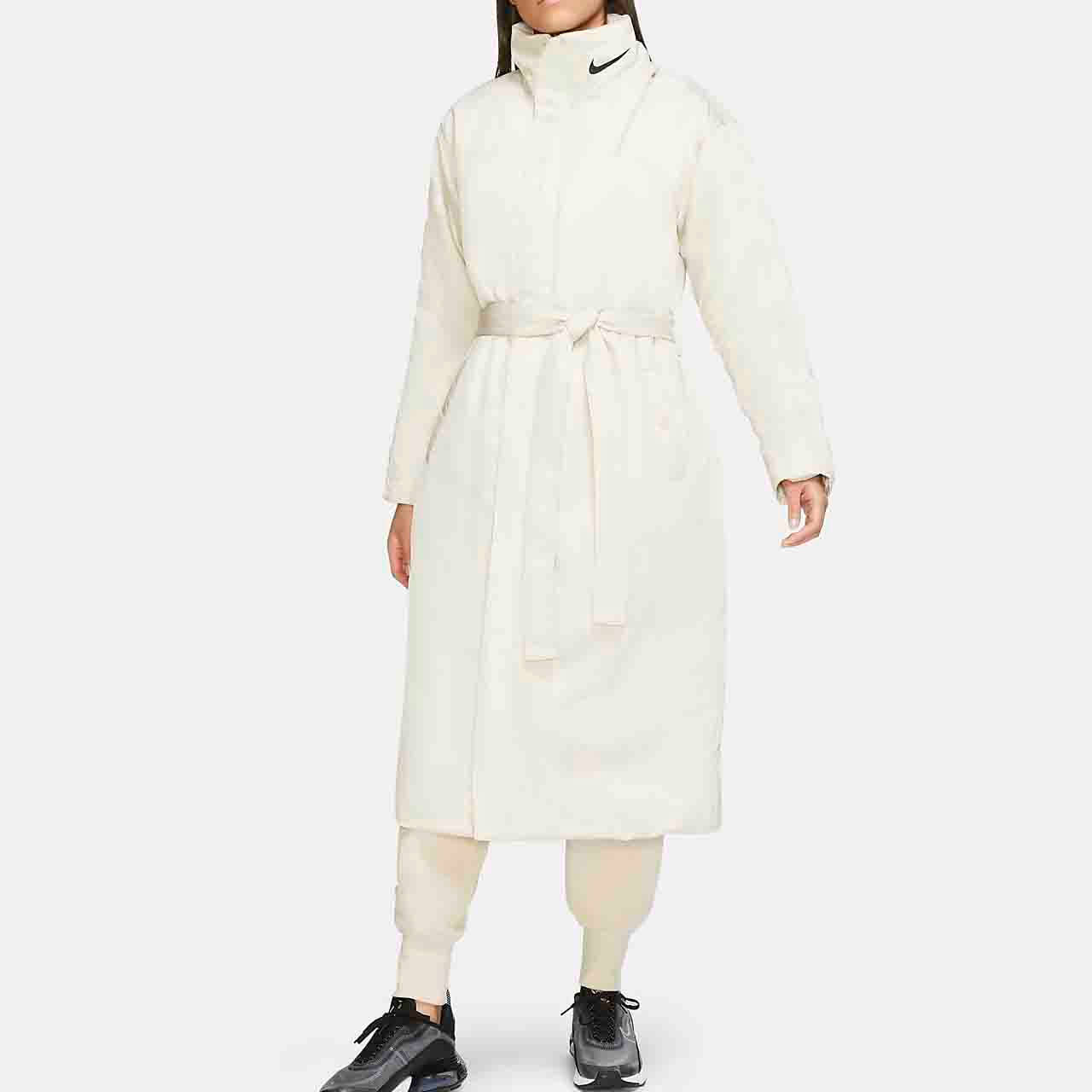 nike long coat cream