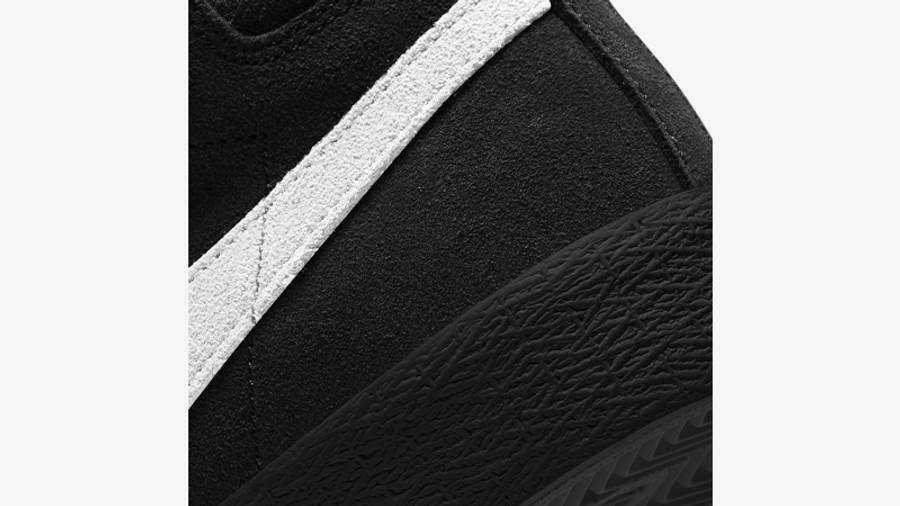 Nike SB Zoom Blazer Mid Black White Closeup
