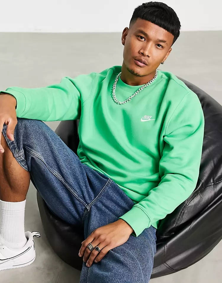 Nike Sportswear Club Fleece Crew Sweatshirt Green