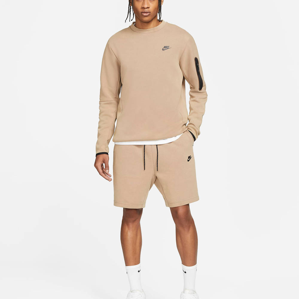 Nike Sportswear Tech Fleece Washed Shorts - Taupe Haze | The Sole Supplier