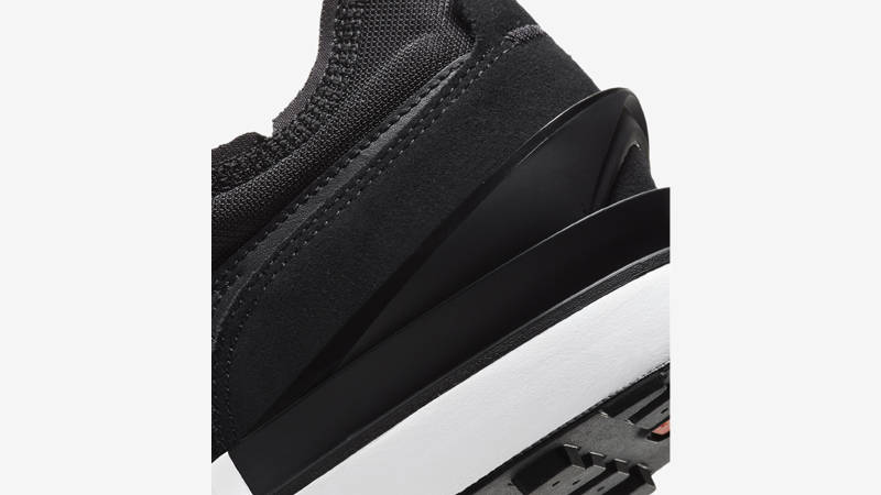Nike Waffle One Black Team Orange Closeup