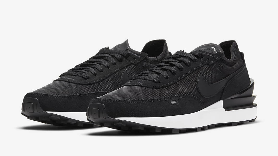 nike waffle one junior black