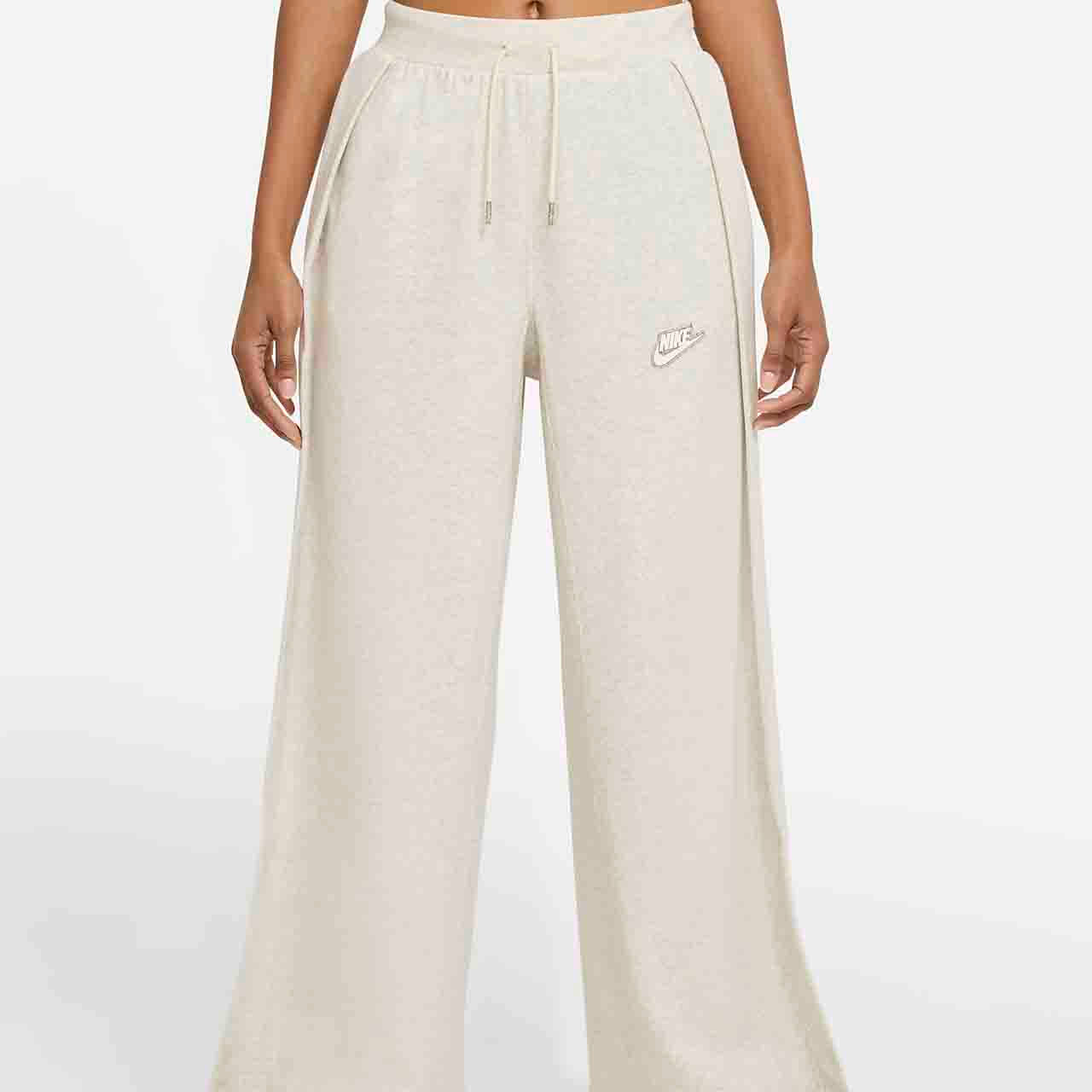 nike wide leg sweatpants cream