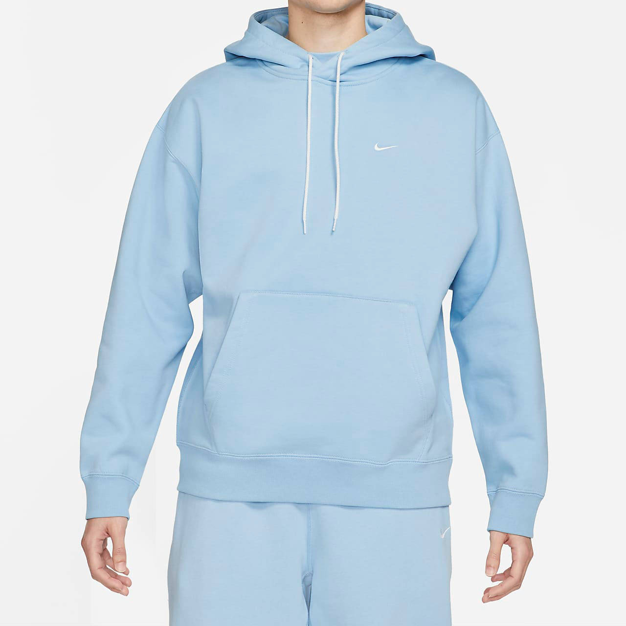 nikelab fleece hoodie blue