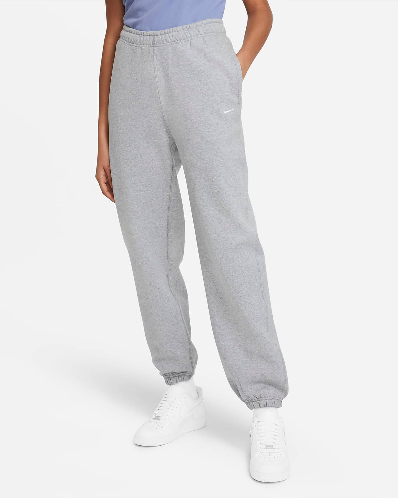 nikelab fleece sweatpants grey