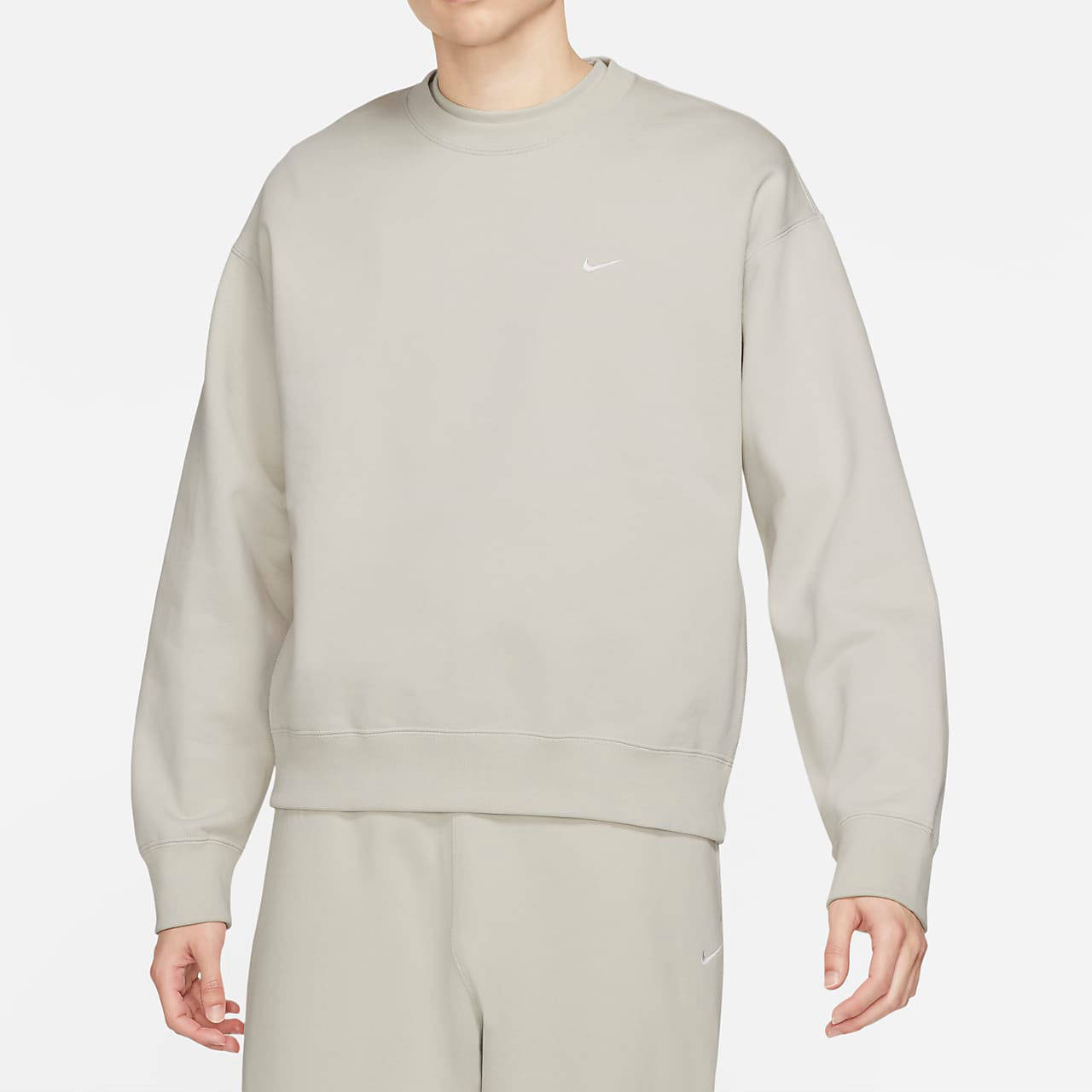 nikelab fleece sweatshirt grey