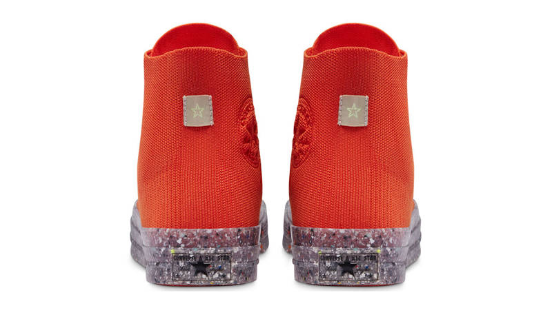 Renew Cotton x Converse Chuck 70 Knit High Bright Poppy Back
