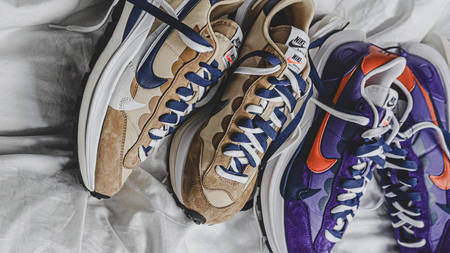 The sacai x Nike VaporWaffle "Dark Iris" & "Sesame" Are Finally Dropping This Week!
