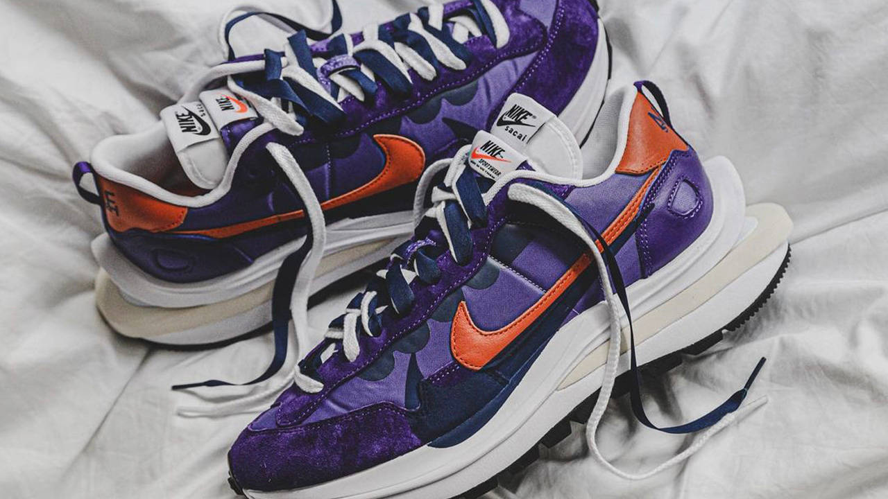 The sacai x Nike VaporWaffle "Dark Iris" & "Sesame" Are Finally Dropping This Week!