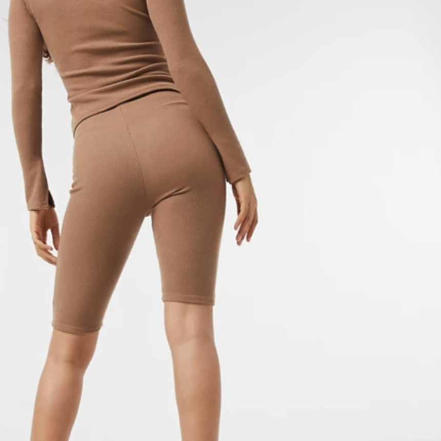 Fashionkilla Petite Rib Bodycon Shorts