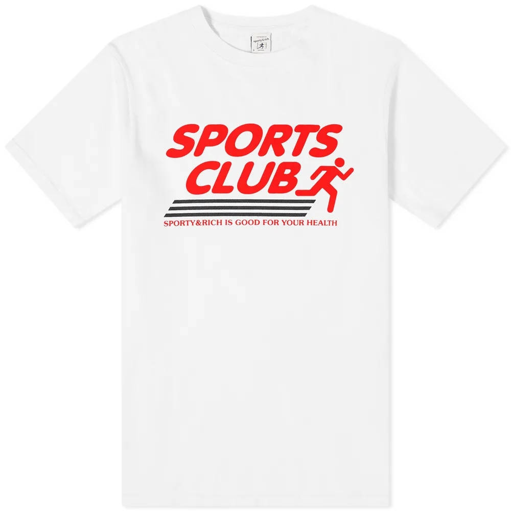 Sporty & Rich Sports Club TShirt White The Sole Supplier