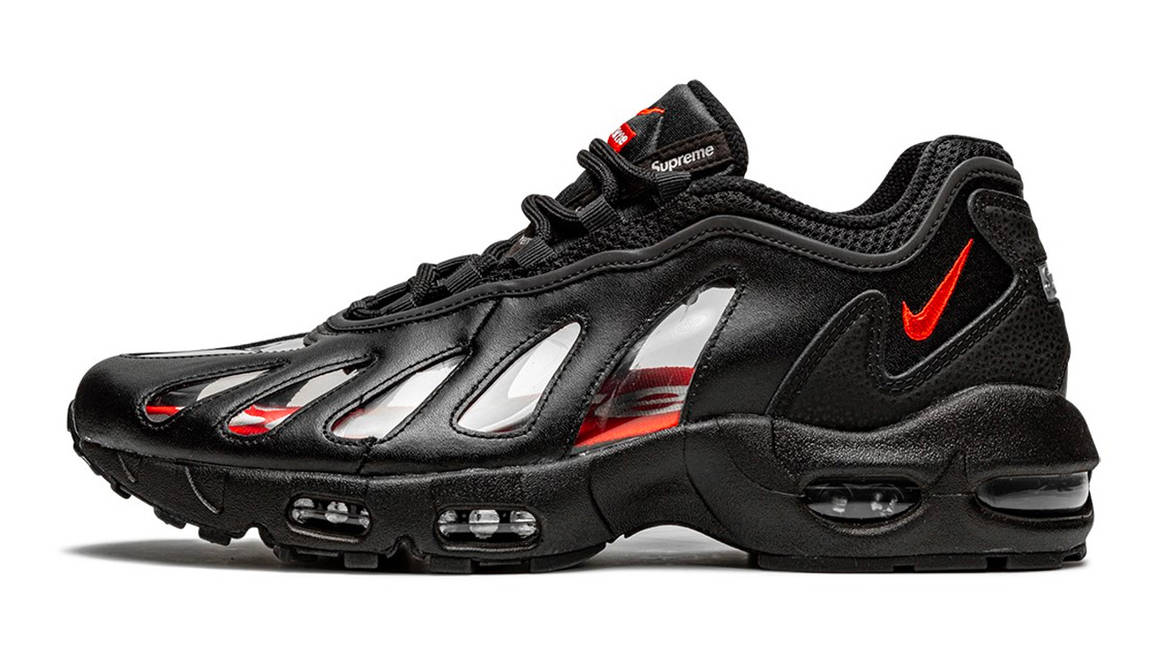 The Supreme x Nike Air Max 96 "Black" Gets Unveiled The Sole Supplier