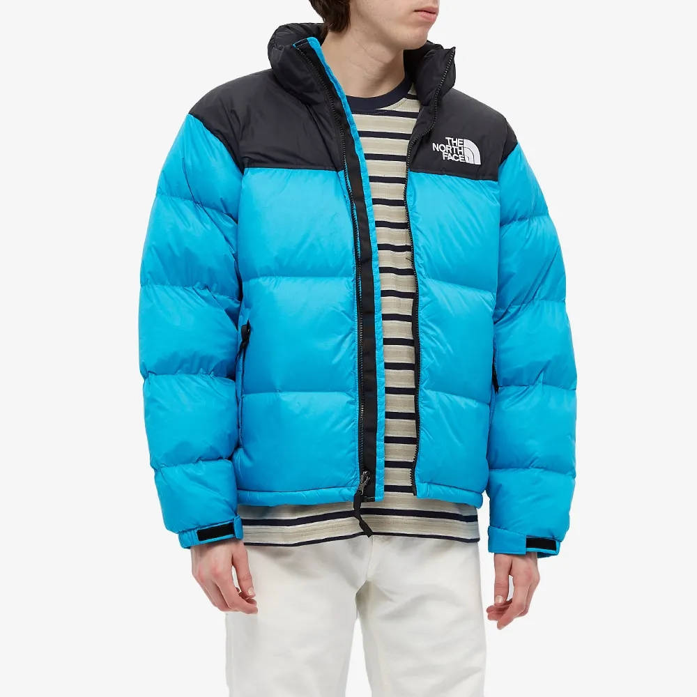 dark blue north face coat