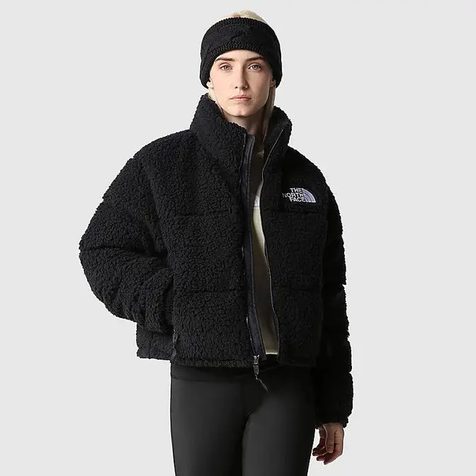 The North Face High Pile Nuptse Jacket Black Feature