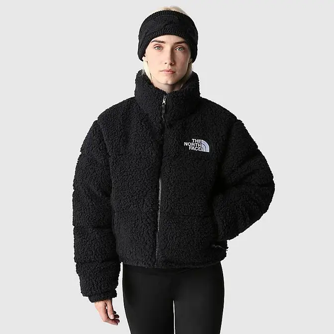 The North Face High Pile Nuptse Jacket Black Front
