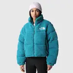 The North Face High Pile Nuptse Jacket Harbor Blue Feature