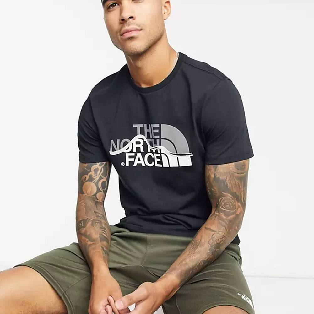 The North Face Mountain Line T-Shirt - Black | The Sole Supplier