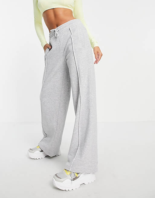 Topshop Wide Leg Sweatpants grey