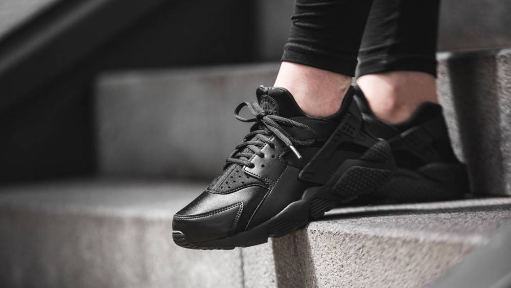 Image via Foot Locker triple black huarache