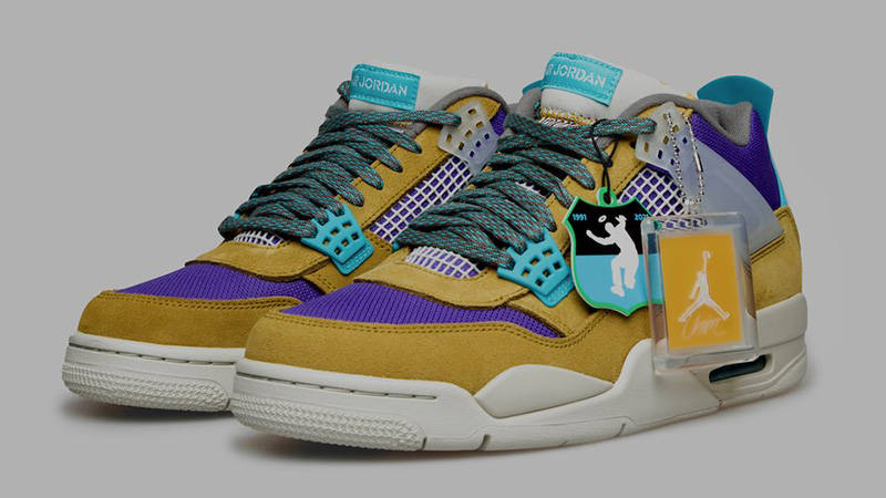 Union x Air Jordan 4 30th Anniversary Desert Moss Turquoise Blue