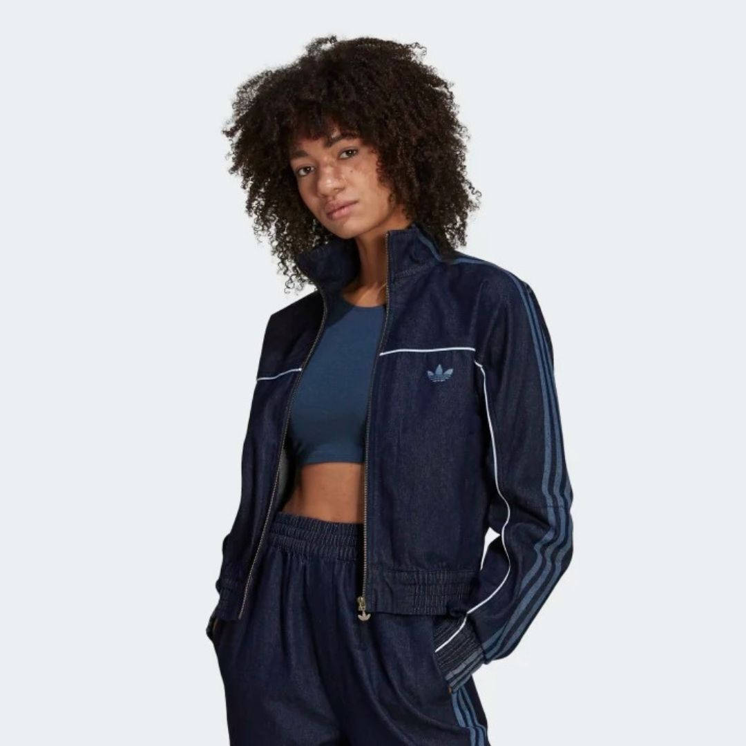 adidas denim track top