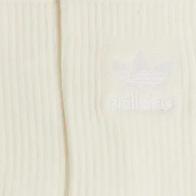 adidas Originals No Dye Ribbed Crew Socks Off White Detail 2