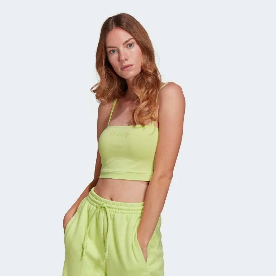 adidas spaghetti tank top frozen yellow