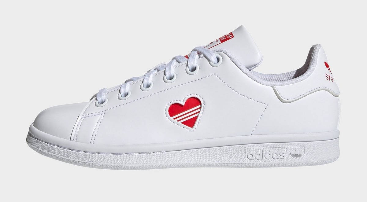 adidas Stan Smith White Heart Red