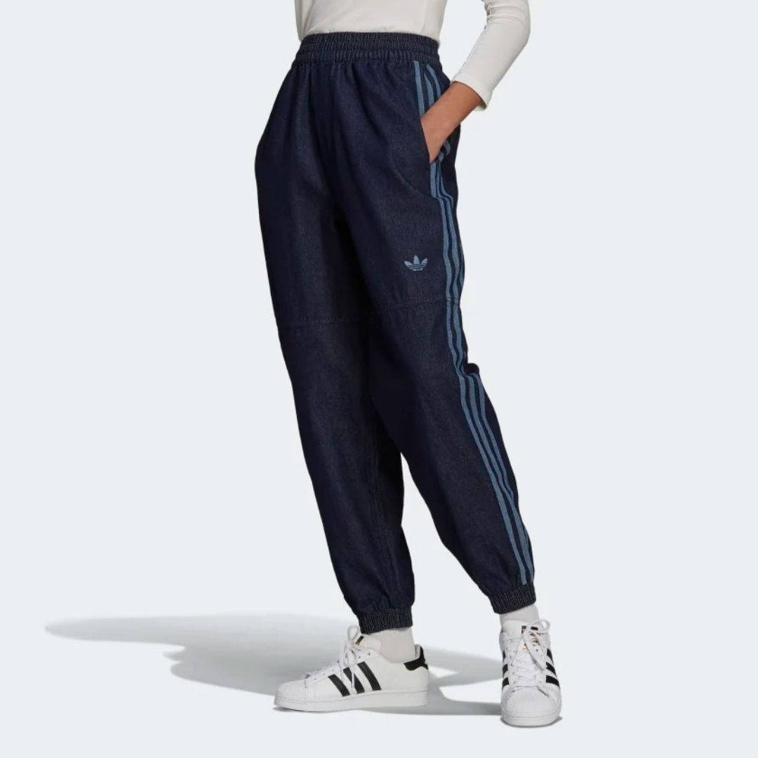 adidas track bottoms denim