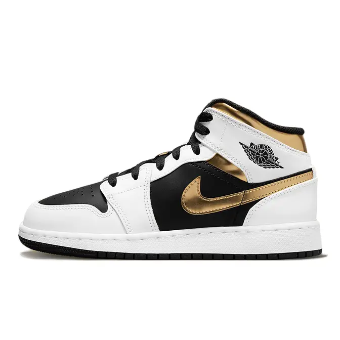 Air Jordan 1 Mid GS White Gold | Where To Buy | 554725-190 | The Sole ...
