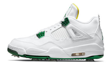 Air Jordan 4 Golf Metallic Green White