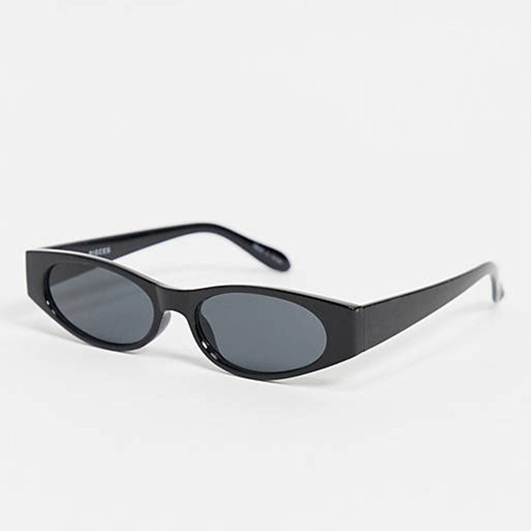 asos slim pieces oval sunglasses