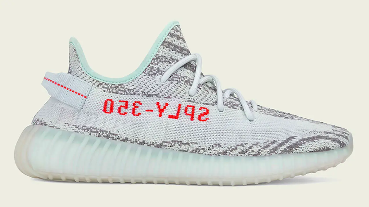 Yeezy boost 350 v2 zebra store blue tint