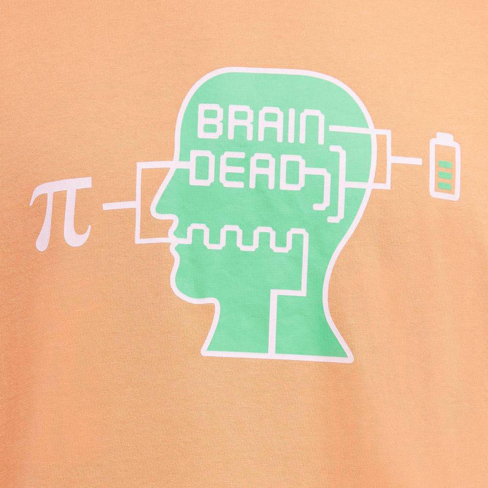 Brain Dead Low Battery T-Shirt Peach logo